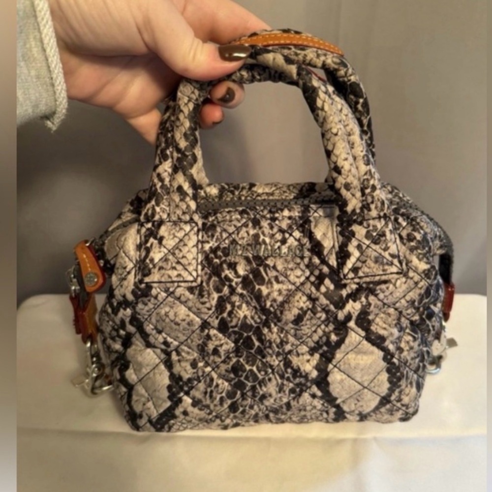 MZ Wallace Snake Print Women small Sutton  Crossbody Bag - Picture 3 of 10